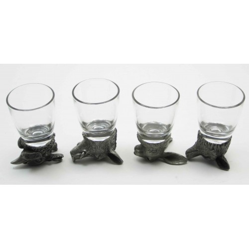 Набор охотника 4 рюмки Русская охота